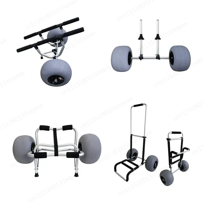 Heavy Duty Aluminum Kayak Cart Two Wheels Labor-saving Handling Tools Canoe Platform Cart