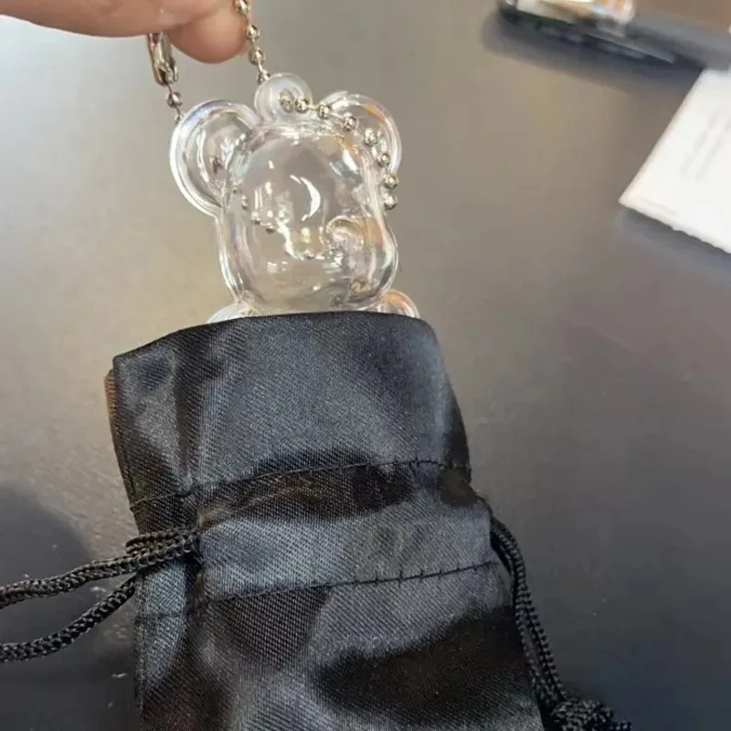 حافظة واقية لـ Bearbrickly 100% شفافة بنة الدب المفاتيح الدب الطوب مفتاح سلسلة حقيبة قلادة عرض
