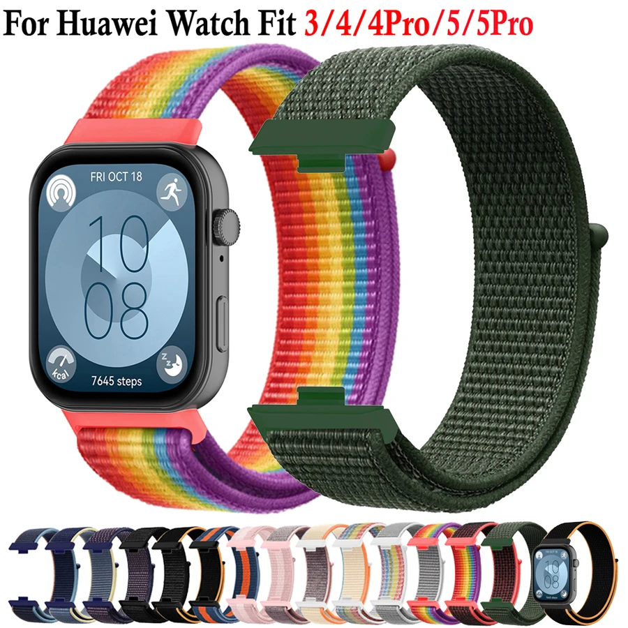 Correa deportiva de nailon para Huawei Watch Fit 3/4/4Pro/5, Correa deportiva para reloj inteligente, Correa para Huawei Watch Fit 4 Pro 5 Pro