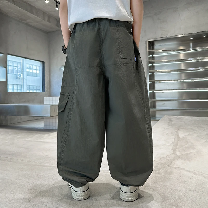 Boys Pants With Side Pockets Teen Boys Utility Pants Child Cargo Trousers Toddler Bite-Proof Hiking Mosquito Pants Age 4-14Y
