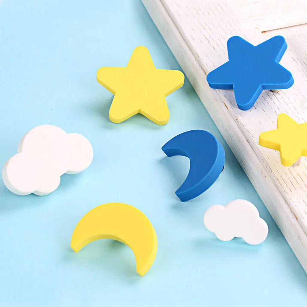 Cloud Shape Door Knob PVC Cute Furniture Handle Pull for Kids Room Decorative Drawer Cabinet