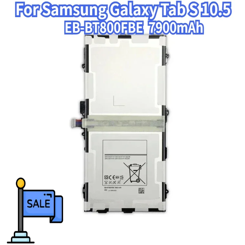 

Tablet Li-Polymer Battery For Samsung Galaxy Tab S 10.5 SM T800 T801 T805 SM-T800 SM-T810 Battery 7900mAh EB-BT800FBE