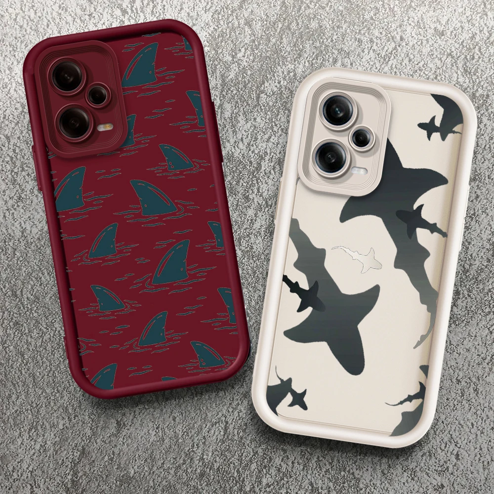 Shark Wolf Fashion Cool Good Eye Ladder For Xiaomi Redmi Note 13 12 12C 11 11S 10 10C 10A 9C 9A Pro 5G Cover Phone Case