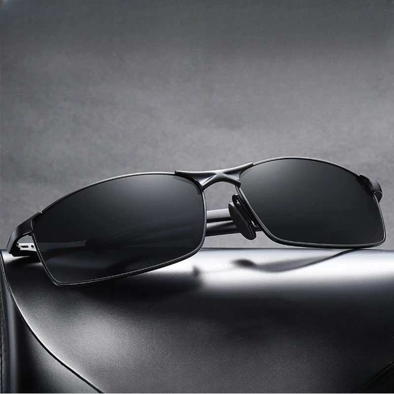 

Polarized Sunglasses Metal Frame Photochromic Lenses Night Vision Sun Glasses Suitable for Sport Cycling Fishing Driving Camping