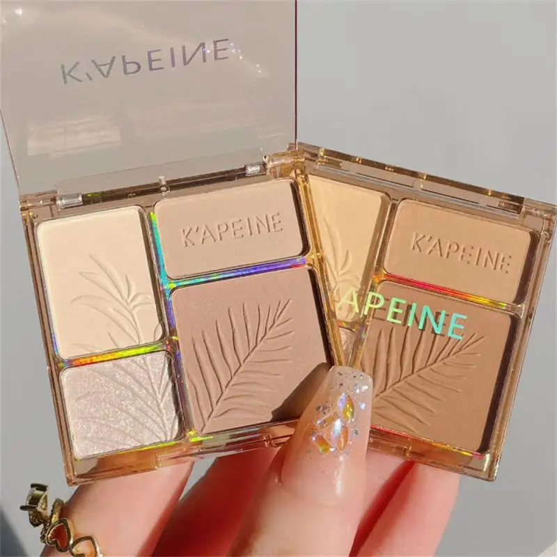 Cosméticos essenciais ins quatro cores não fáceis de voar em pó disco de uma peça maquiagem para os olhos demanda beleza e saúde popular cor da terra