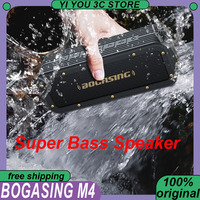 BOGASING M4 Bluetooth Speaker 40W Subwoofer Portable Outdoor IPX7 Waterproof Home Use DSP Chip 6600mAh Stereo Sound Speakers