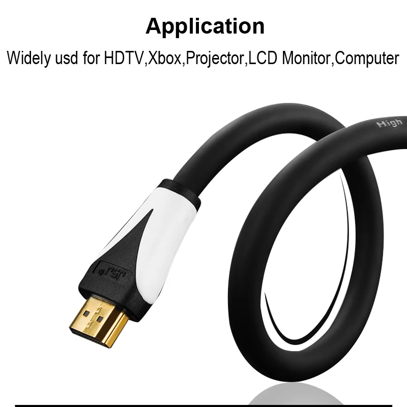 JSJ HDMI كابل 2.0 فولت 4K ثلاثية الأبعاد إيثرنت قناة إرجاع الصوت ل PS3 العارض HD TV LCD أبل TV الكمبيوتر المحمول Xbox