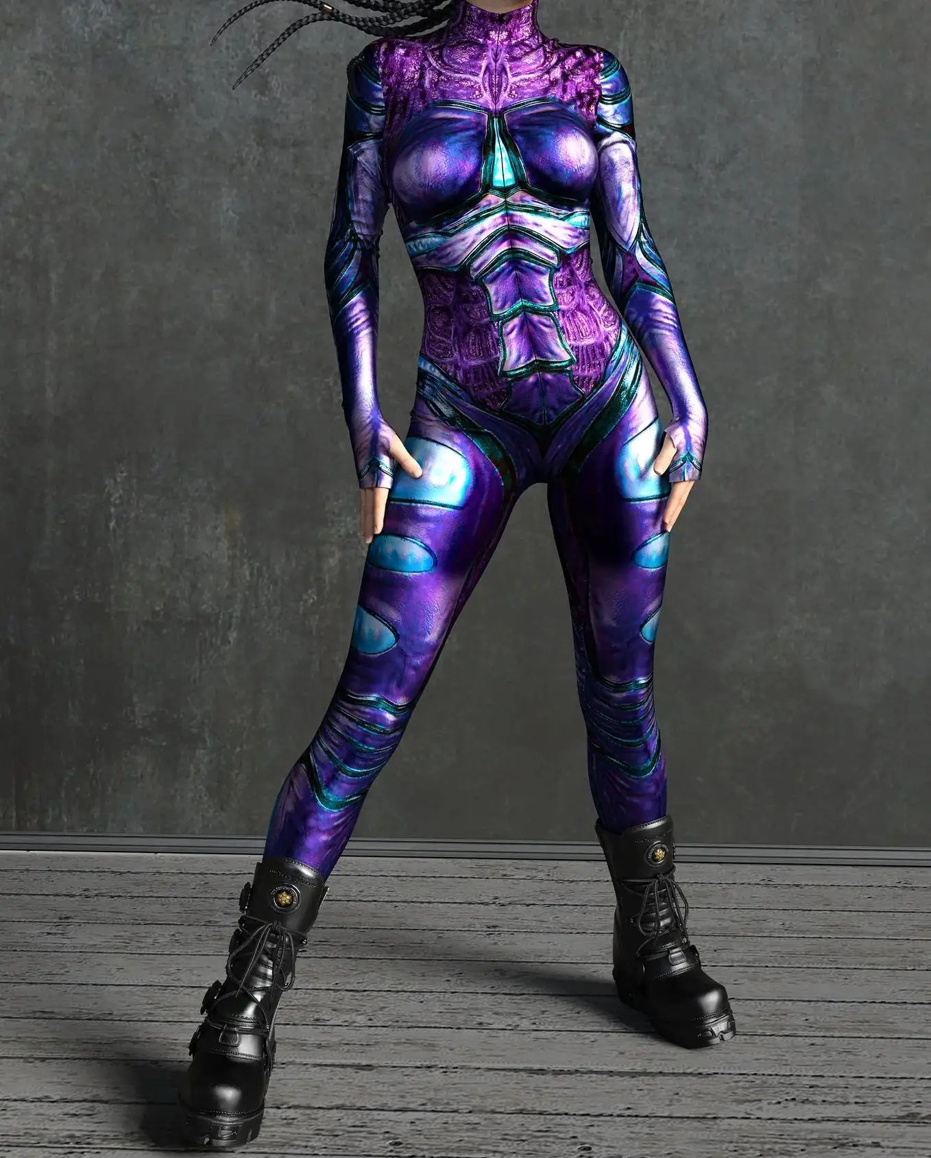 Damen Sexy Rüstungs-Overall für Feiertage, Partys, Halloween, Karneval, Cosplay-Kostüm, Steampunk-Maskerade-Bodysuit – Detail 13