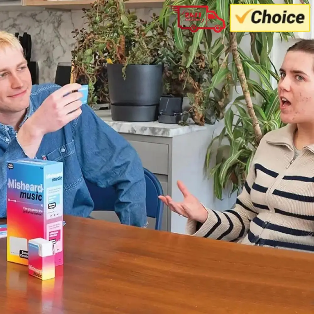 لعبة موسيقى Misheard مع 500 بطاقة غير غنائية، ألعاب بطاقات عائلية، لعبة الحفلات الليلية للترفيه في حفلات الكاريوكي