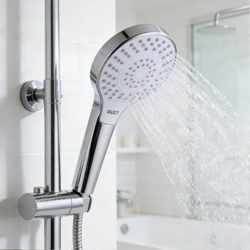 

1 шт. Водосберегающий ударопрочный душевой набор с ручной лейкой и кнопками, регулируемая бытовая душевая насадка