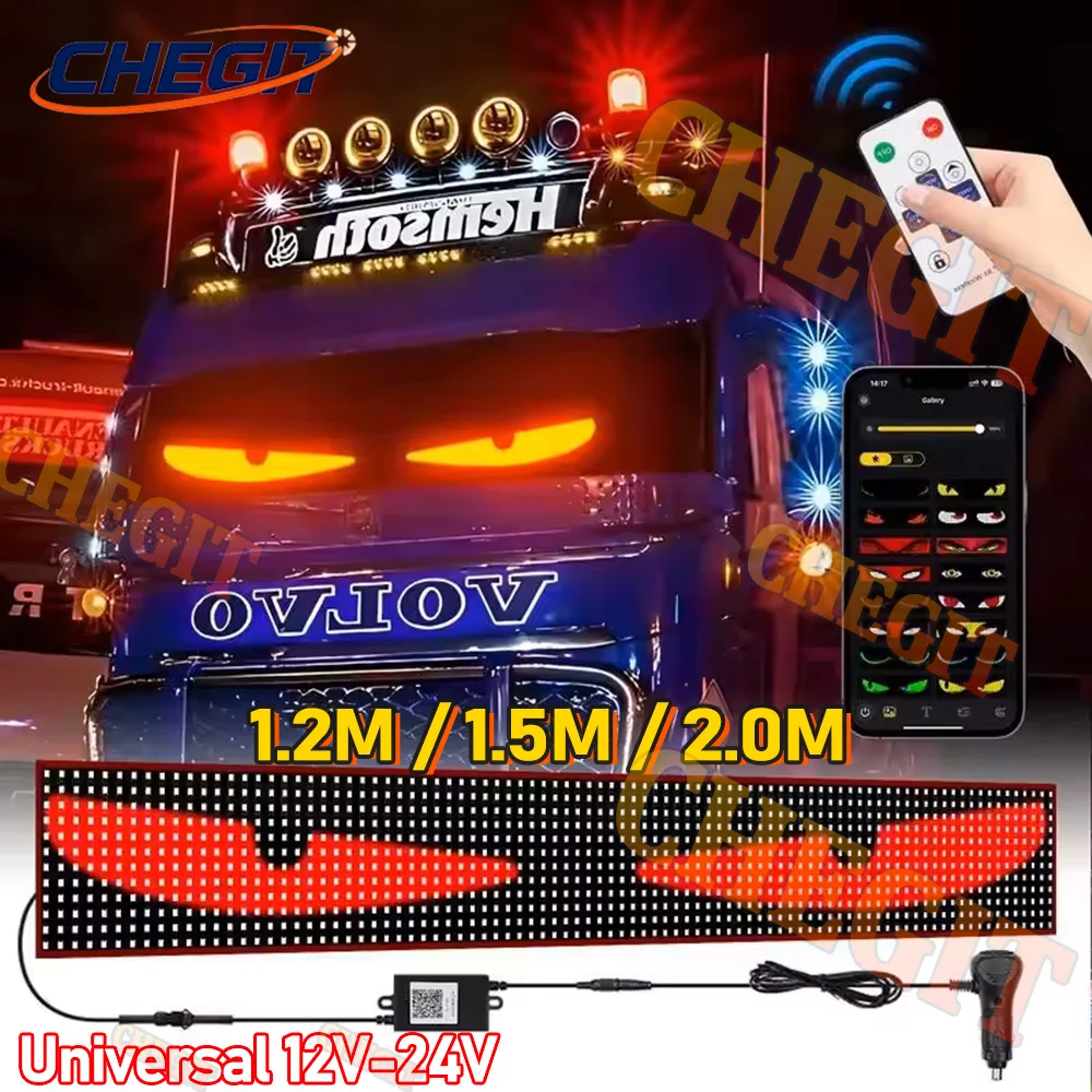 

2M Big Screen APP LED Truck Car Devil Eye Light LED Matrix Pixel DIY Custom Text Pattern Lighting Display For Truck Windshield