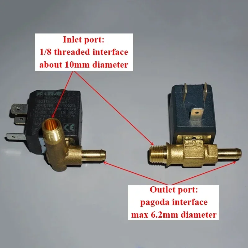 Italia CEME SERIE 588 AC 220V 230V Elettrovalvola elettrica in ottone Normalmente chiusa Valvola di controllo del flusso dell\'acqua calda del gas