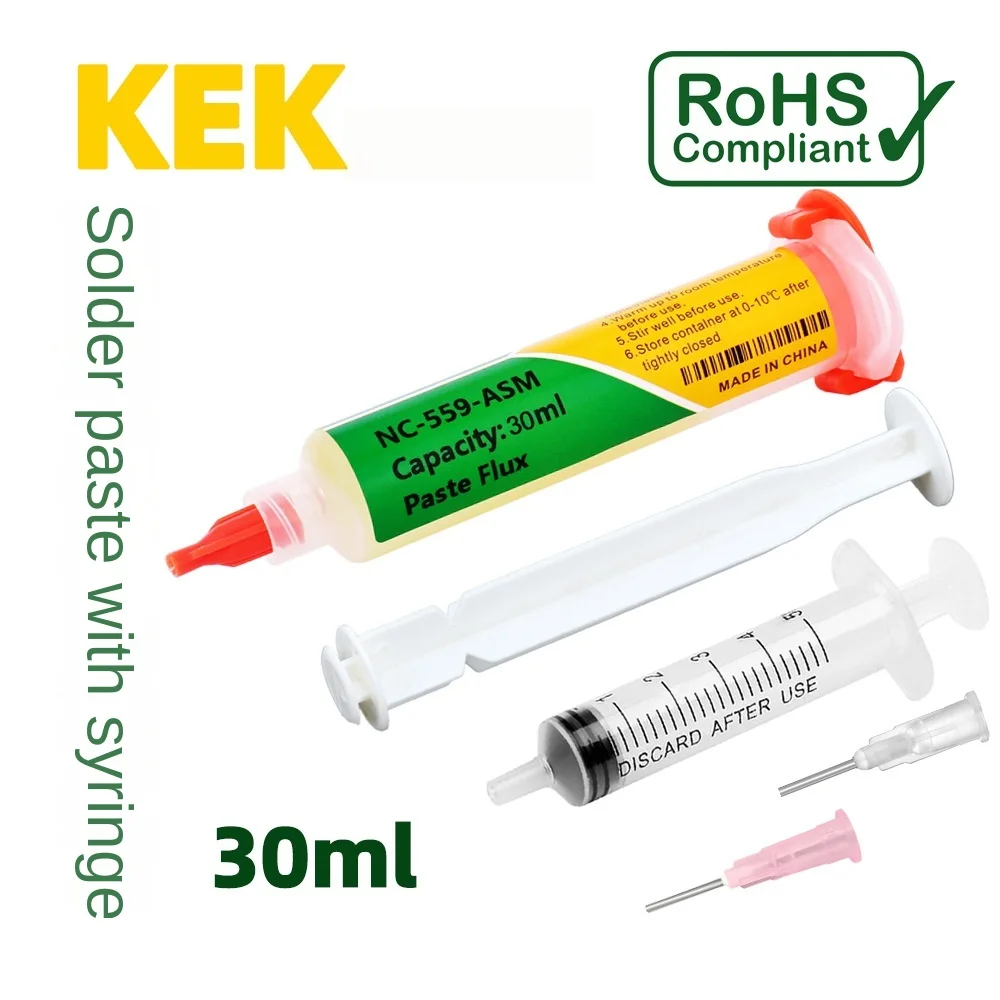 KEK NC-559-ASM Solder Flux Paste 30ml Syringe BGA Soldering Flux 558/223/808