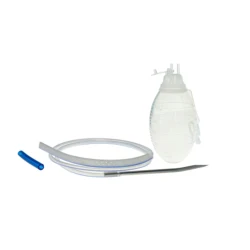 Silicone Reservoir And Perforated Flat Drain Tube With Trocar Silicone Closed Wound Drainage System Veterinary Accessories