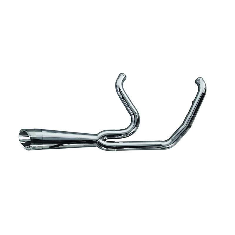 

2-In-1 exhaust crooked neck black full-section exhaust moto acceptsoires