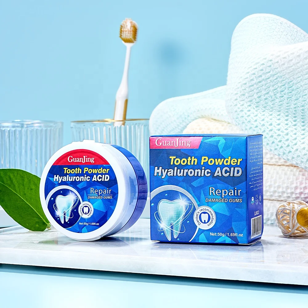 Professional Activated Hyaluronic Acid Teeth Whitening Powder Natural Fresh Teeth Stains Whitening Teeth for Stain Removal