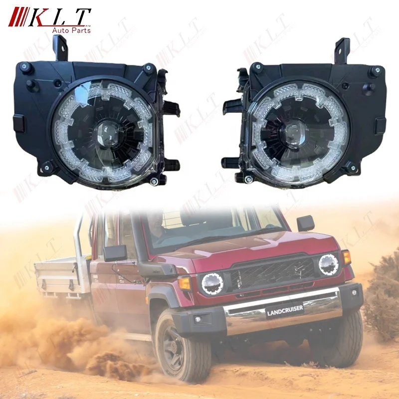 

Светодиодные фары KLT лучшего качества для Land Cruiser Lc75 Lc76 Lc79 Fj75 Fj76 Fj79 2007-2022