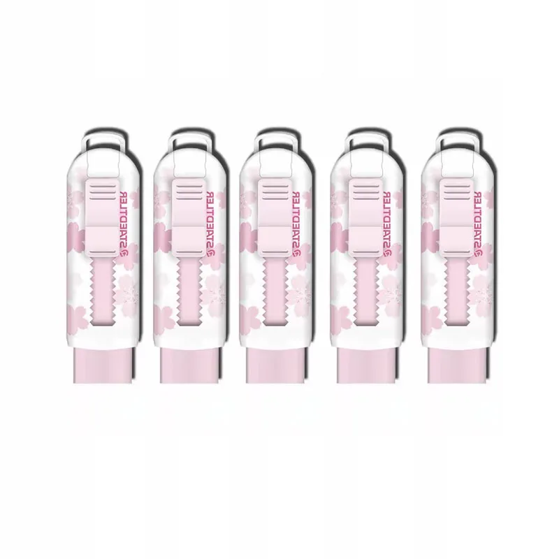 5pcs Germany STAEDTLER Sliding Eraser 525 Cherry Blossom Limited Edition Pvc Free Latex Phthalate Free Rubber