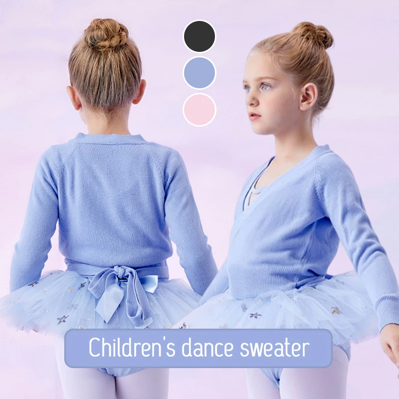 Kinderen Dans Trui Jas Meisjes Ballet Wrap Tops Sjaal Vest Meisje Herfst Winter Opwarmen Fluwelen Sjaal Schouderophalen met lange mouwen