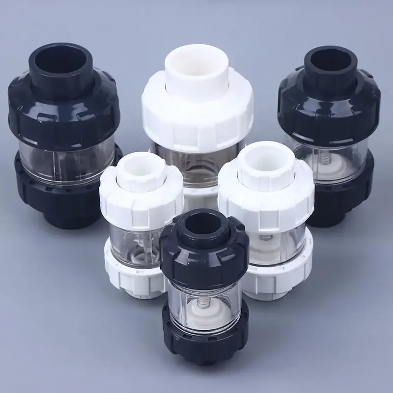 Single Unit Anti-Siphon Aquarium Valve; Transparent 20/25/32mm Fish Tank Check Valve