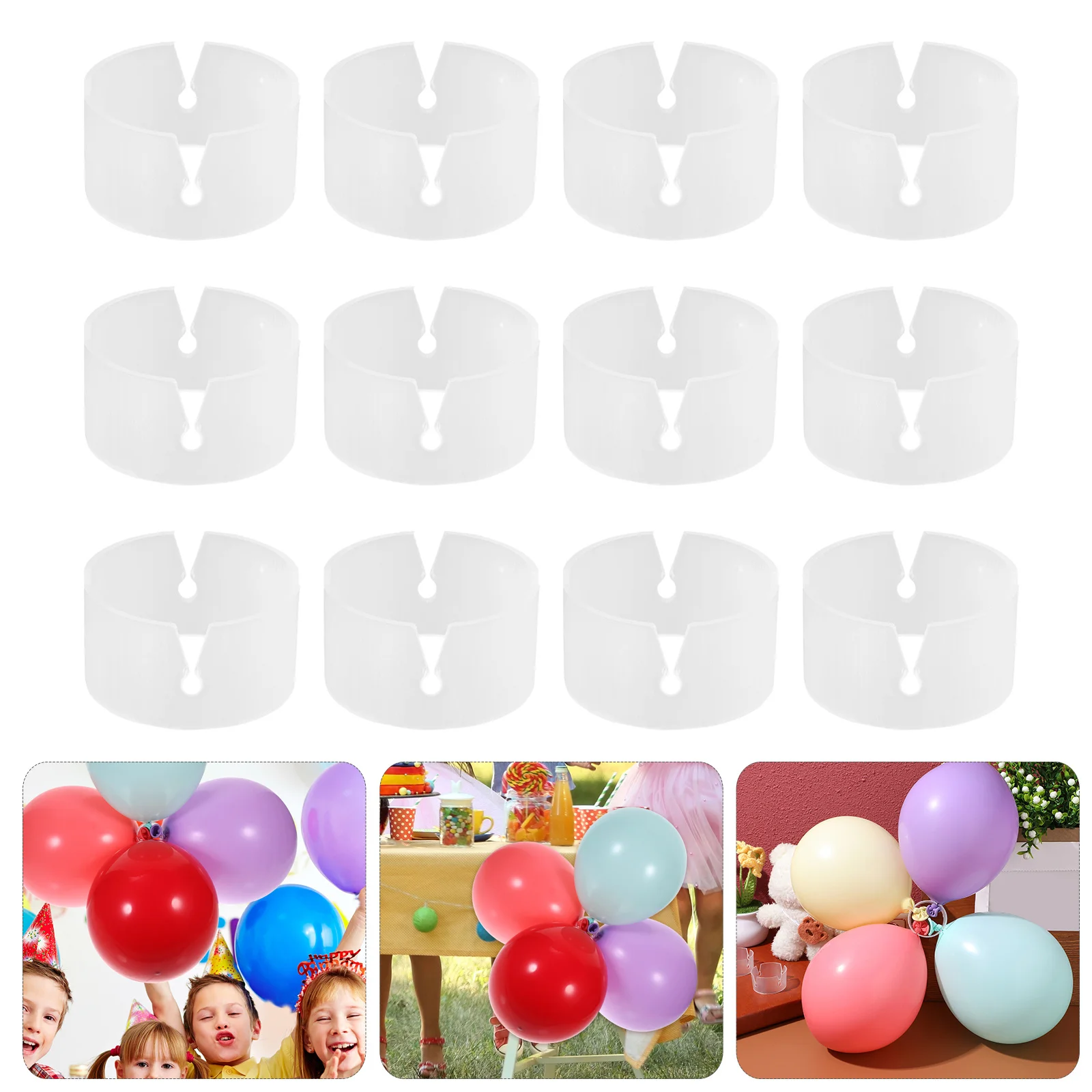 

120Pcs Balloon Arch Connectors Plastic Ring Buckles for Easy Assembly Decorative Balloon Clip Accessories Party Wedding Arch