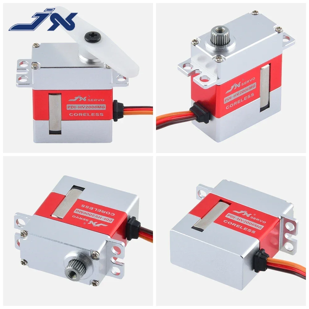 JX PDI-HV2006MG 6.2kg Metal Gear Full CNC Coreless HV Digital Servo for RC Glider 500 Class Heli Tail And Swashplate