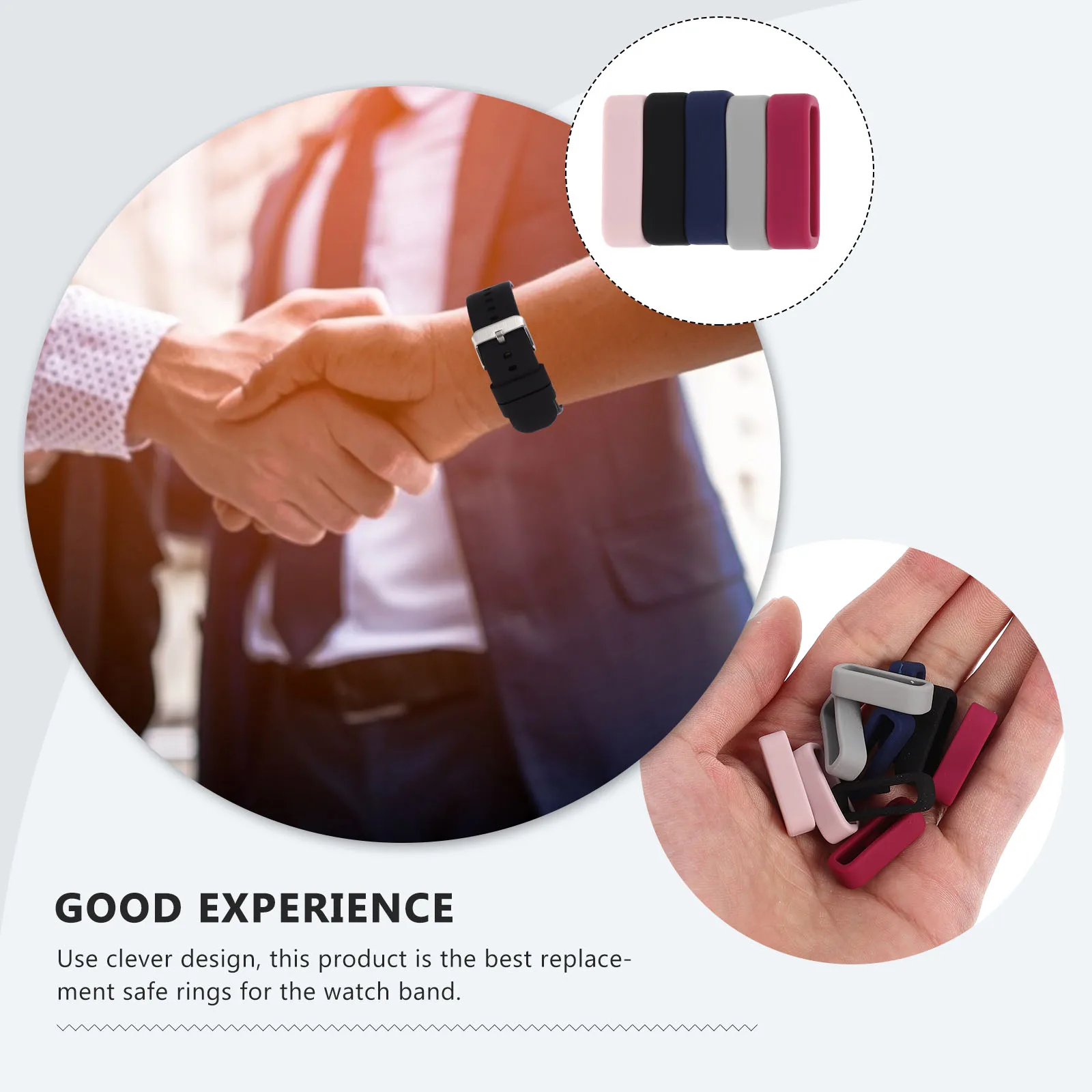 

10pcs Silicone Watch Band Retainer Loop Holders Strap Fixator Keeper Belt Circle Replacement Parts For Smart Watch Accessories