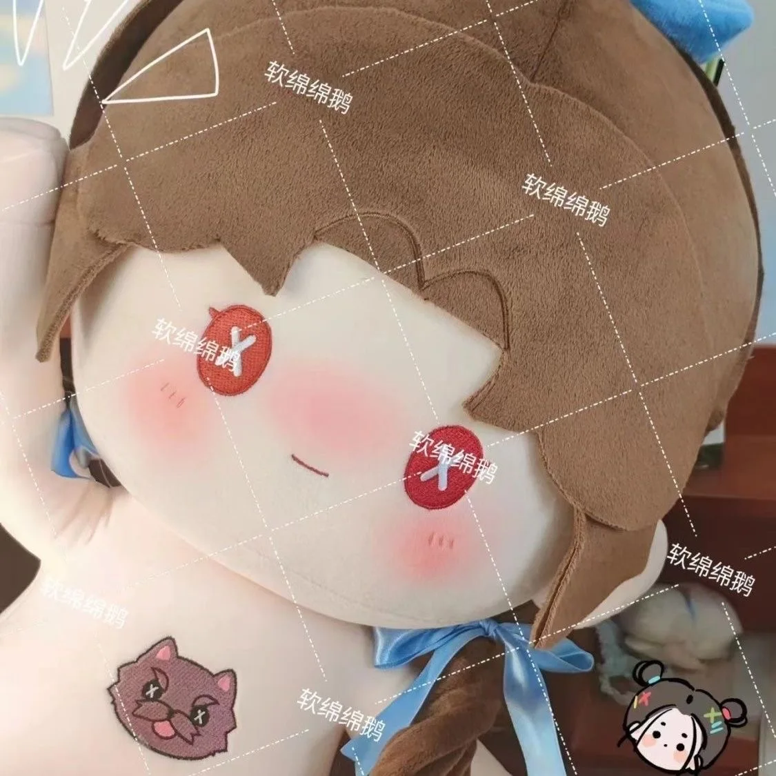 애니메이션 ID V 인형 만화 원피스 업 코스프레, 앉아있는 자세, 부드러운 바디 베개, 사랑스러운 크리스마스 선물, 40cm