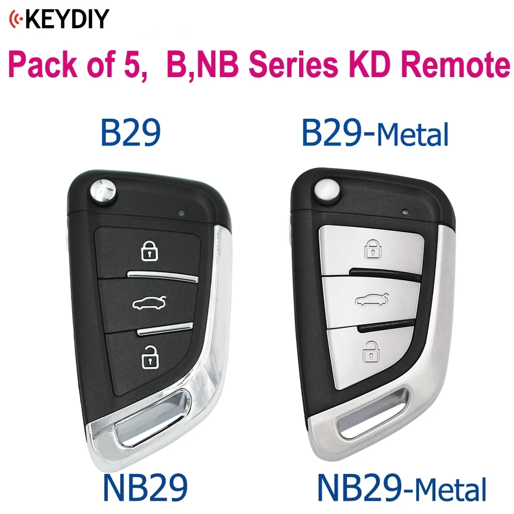 5pcs KEYDIY B29 NB29 KD900 KD900+ KD-X2 KD200 URG200 Key Programmer MINI Remote Control 3 Buttons Mini KD for BMW