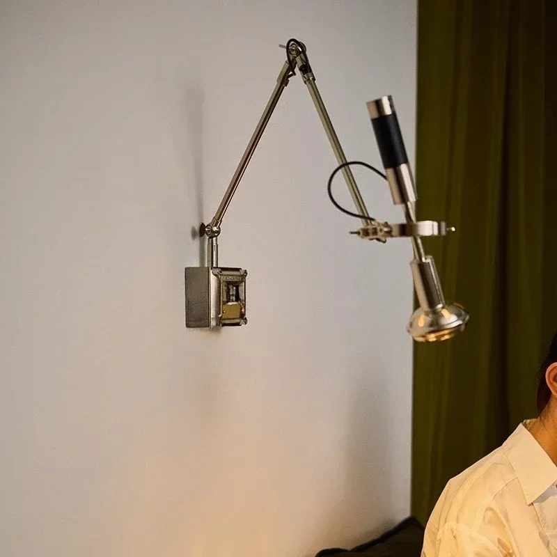 

Vintage industrial style rocker arm wall lamp cafe decoration bedroom entrance creative personality designer lamp