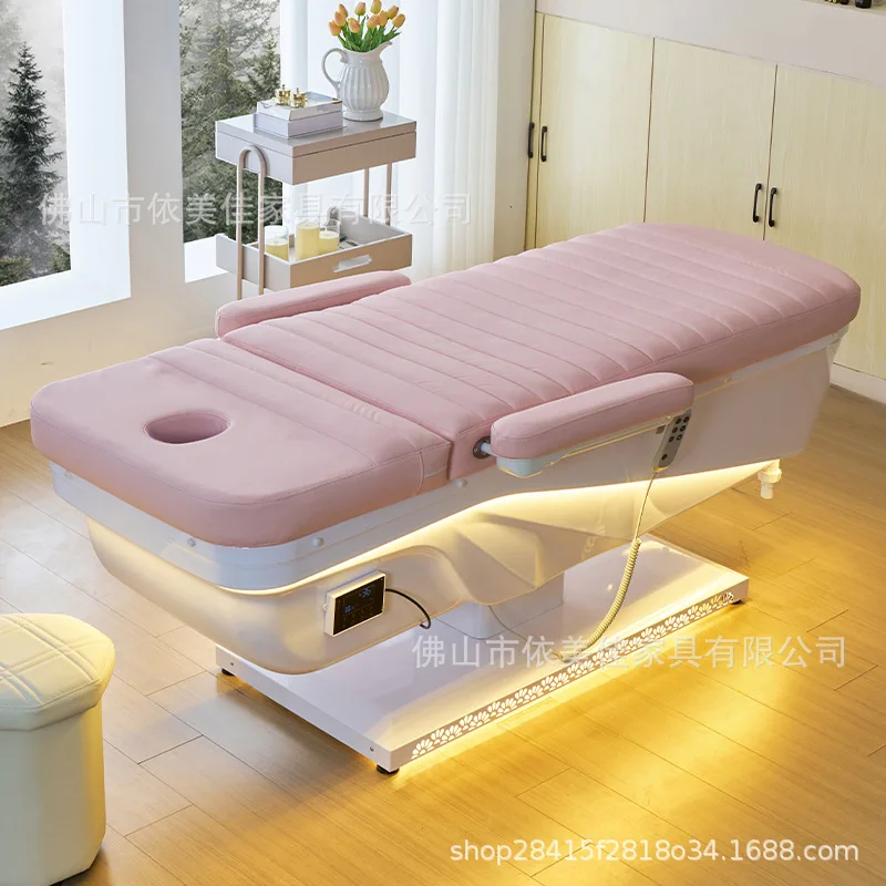 Electric lift shampoo bed with foot therapy water circulation water heater fumigation Tuoke bedside multi-functional constant