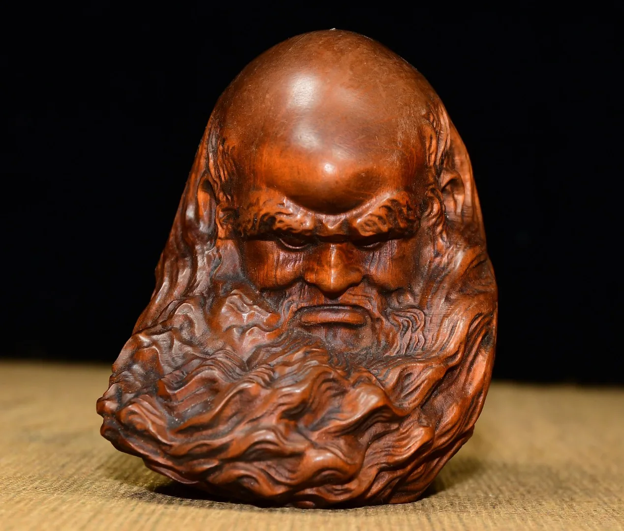 

3 "Xizang народная коллекция старый самшит Бодхисорума голова Будды сидящий зал поклонения Будды городской дом экзорцизм