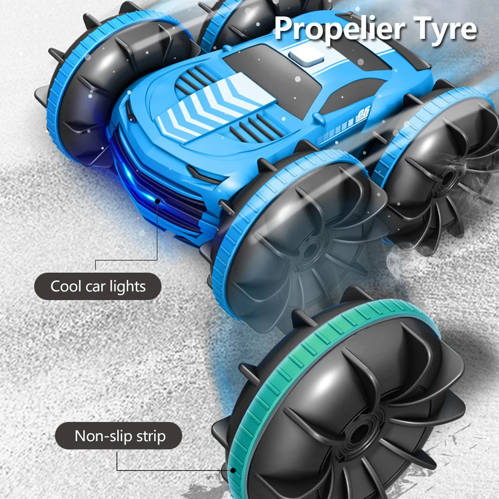 2 w 1 zdalnie sterowany samochód zabawka zbiornik na wodę 2.4G zdalnie sterowana wodoodporna samochód kaskaderski 4wd samochód amfibia zabawki dla