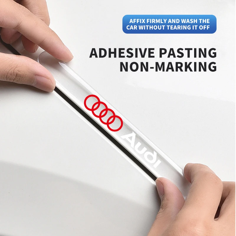 /4 قطعة حامي باب السيارة الشفاف ملصق شرائط حماية غير مرئية لأودي A1 A3 A4 A5 A6 B5 B6 B7 B8 C5 C6 C7 A7 A8 Q3 Q #3