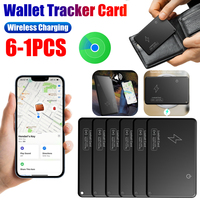 6-1PCS Wallet Tracker Card Wireless Charging Tracking Location Device Thin Item GPS Locator Appropriate for Apple Find My App