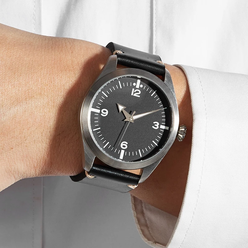 

Японские механические часы-пилот с автоматическим механизмом, легко читаемые, 40 мм, отличный подарок, наручные часы