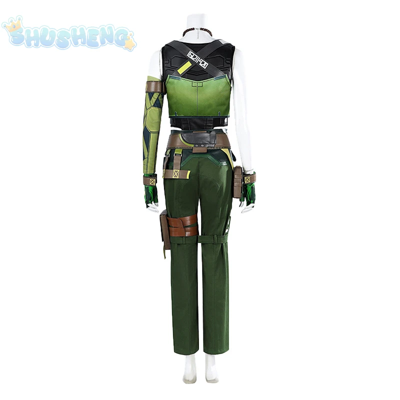 Valourant cosplay skye traje novo colete de alta qualidade saco da cintura luvas adereços festa de halloween mulher homem uniforme conjunto xs-xxxl