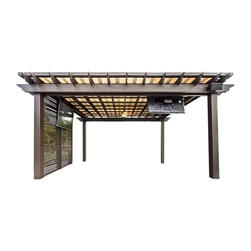 

Outdoor park courtyard pavilion steel structure corridor frame, large metal corridor, stainless steel sculpture corridor frame