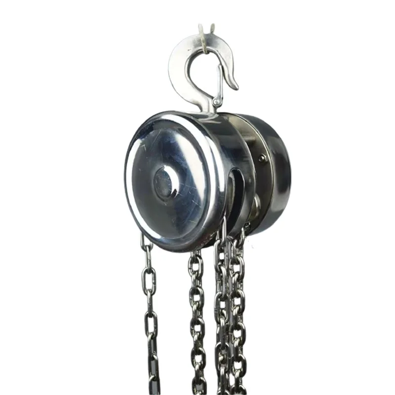 New Durable 0.5T-30T 304/316 Stainless Steel Hand Chain Hoist 3m Lifting Height Restaurant Hotels Retail Material Handling