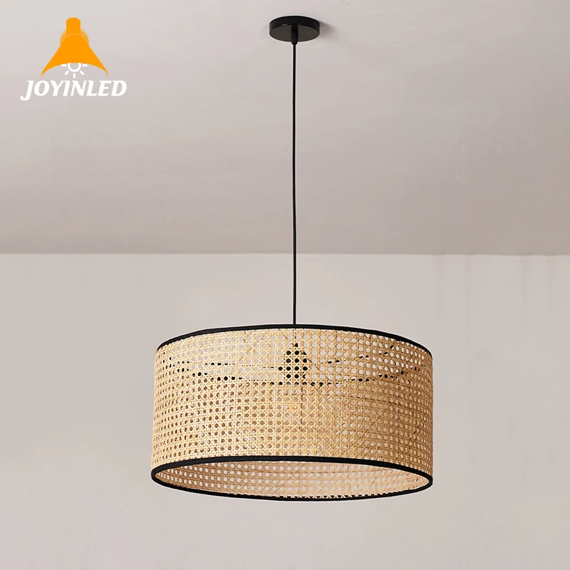 

Rattan Lampshade Hanging Lamp Shade Handwoven Light Shade Drum Lampshade Country Cottage Lamp Cover Chandeliers Light