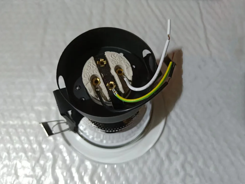 E27 2.5 pollici bianco rotondo incasso plafoniera involucro Downlight e27 portalampada nuovo