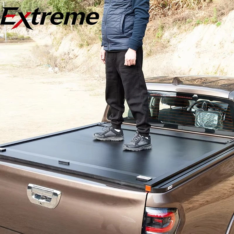 Retractable Manual Roll-Up Waterproof Aluminum Tonneau Cover for 2024 Toyota for Pickup Truck