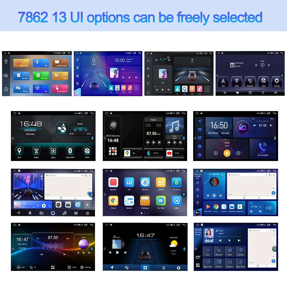 FYT UIS7870 8cores 12+256G Android13 Car Stere Radio CarPlay& Android Auto GPS DSP Multimídia CarPlay Player 5G WIFI Bluetooth