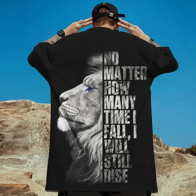 Animal T-Shirts For Men 3d Wolf Print Street Trend Hip Hop T shirt Summer Fashion Casual Oversized Short Sleeve Top Man Clothing