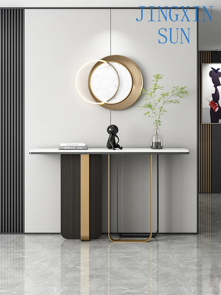 Marble modern simple entrance sideboard foyer partition new Chinese style entrance table entrance cabinet