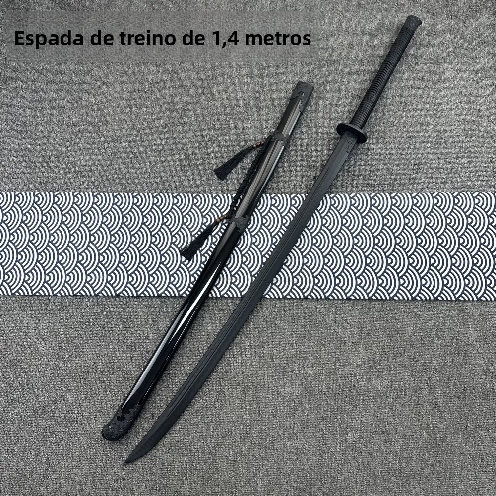 Espada Chinesa Miao de Plástico, Faca de Simulação, Espada de Treinamento de Borracha, Lâmina de Samurai de Plástico, Espada ...