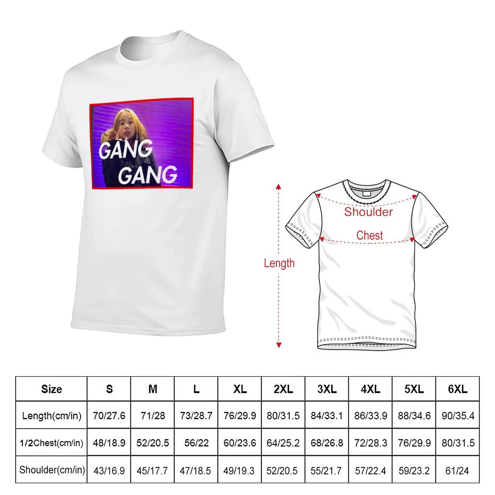 Lil tay: gang gang T-Shirt oversizeds Tee shirt oversized customs Men's t shirts