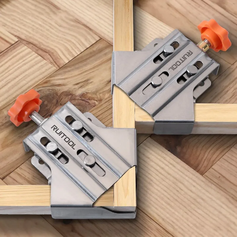Stainless Steel Right Angle Clamp Woodworking Splicing Quick Clamp Locator 90 Degree Fixed Woodworking Clamping tool