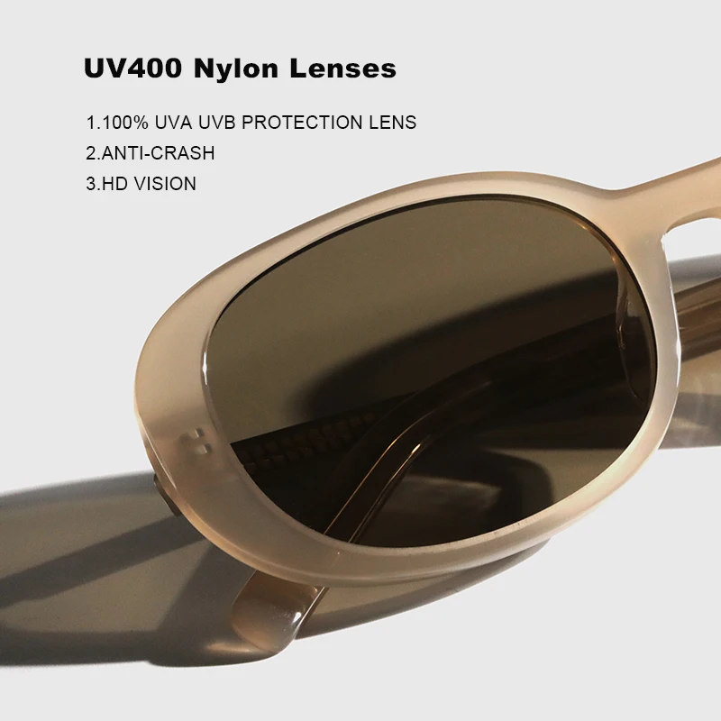 2024 New acetate Oval Fashion Trend Women's personality UV400 classic men's outdoor driving sunglasses AUR0RA image 2