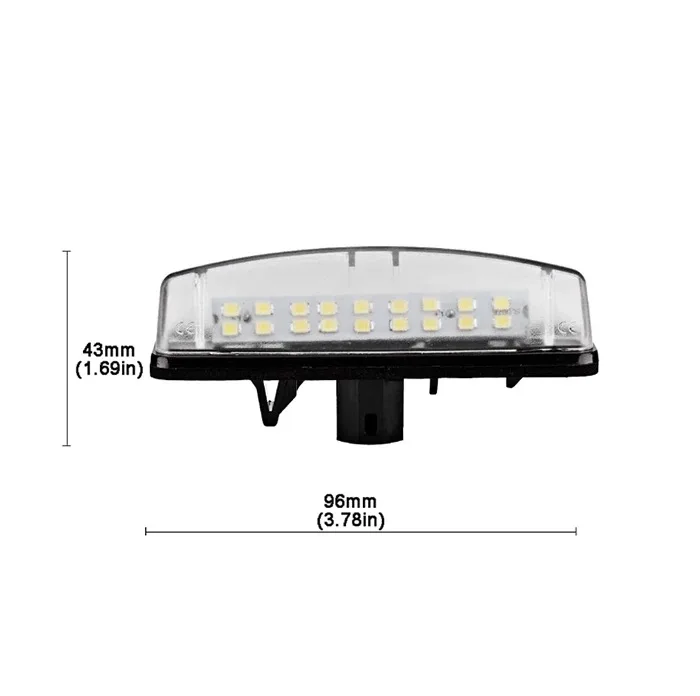 2pcs For Toyota Camry 40 V40 XV40 2006-2011 Aurion XV40 Echo 4D Prius 2000-2003 LED License Plate Lamps Car Rear Tail light view 5